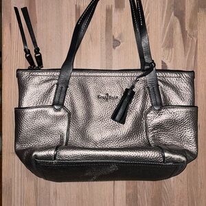 Cole Haan Parker Small Zip Top Shopper in Gunmetal Grey